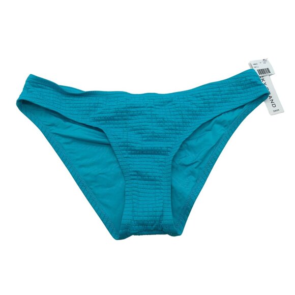 Lucky Brand Golden Wave Textured Hipster Bikini Swim Bottom Teal Blue L - Picture 4 of 8